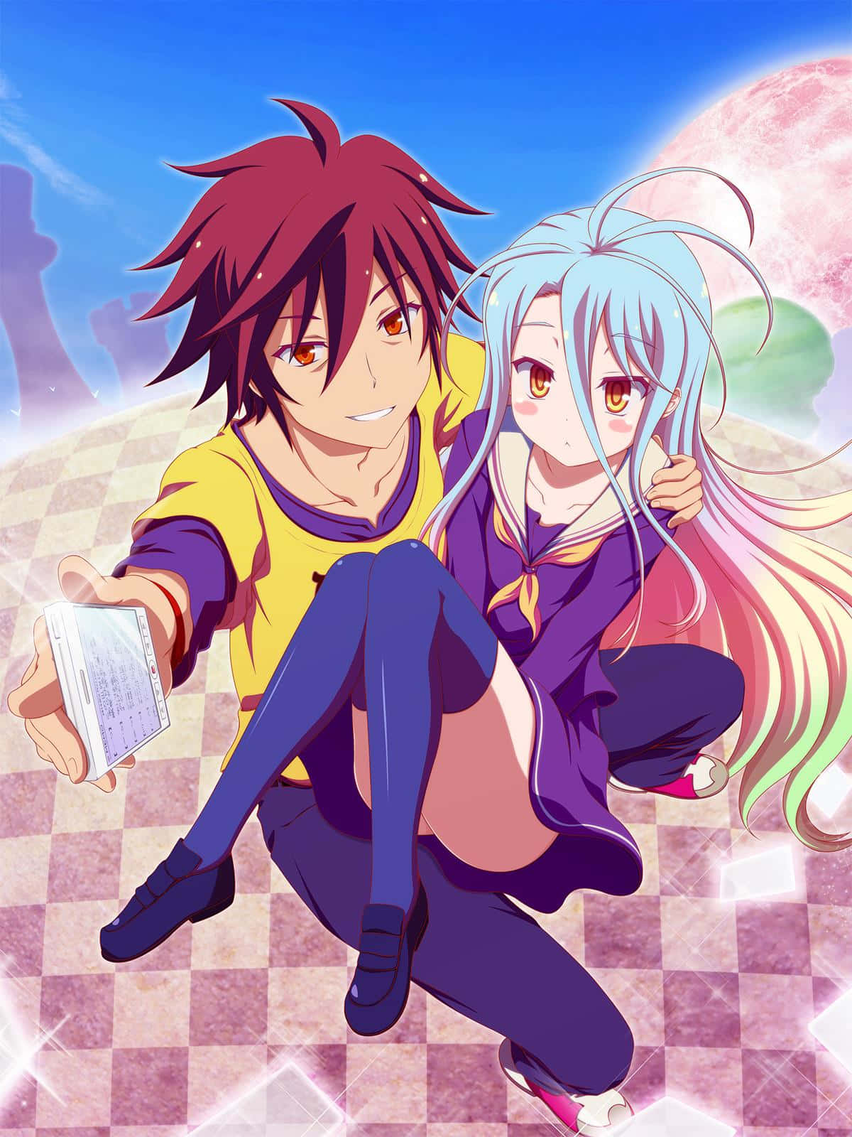تصویر سورا و شیرو از انیمه No Game No Life والپیپر