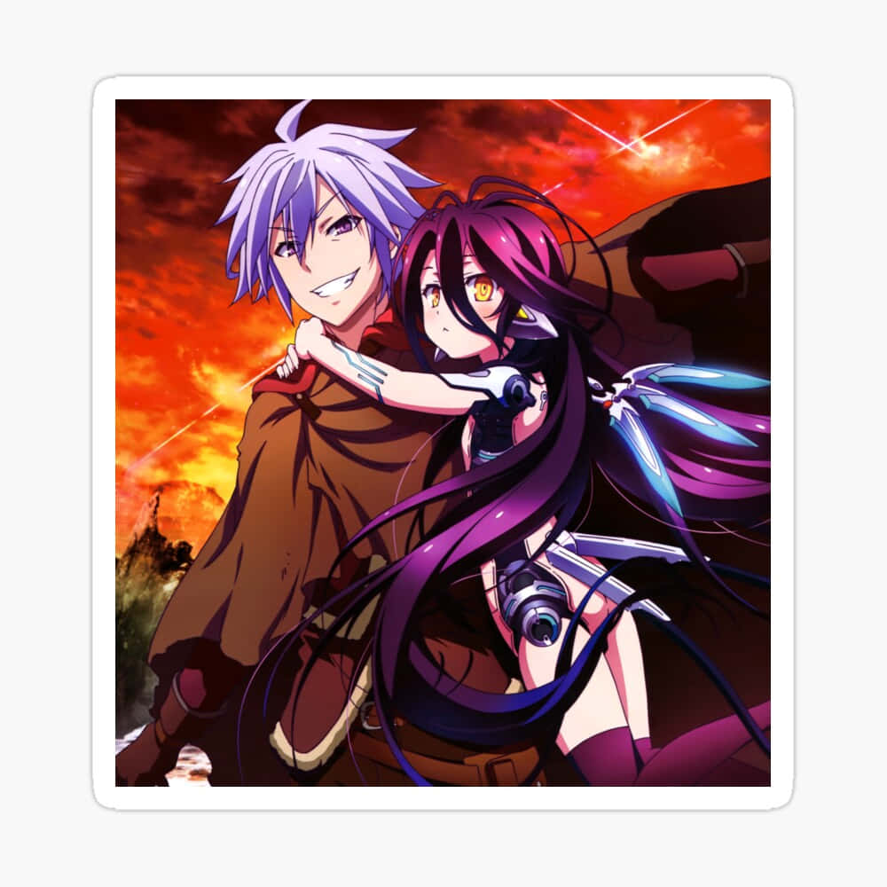 عکس ریکو که شووی را حمل کرده از No Game No Life والپیپر