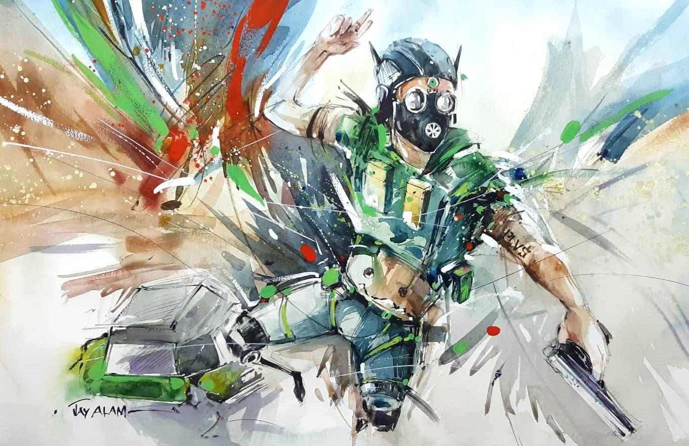 Octane از Apex Legends با رنگ‌های مختلف