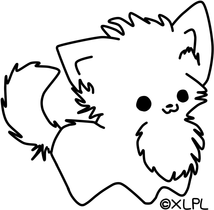 نقاشی بامزه گربه با طرح خطی.PNG والپیپر