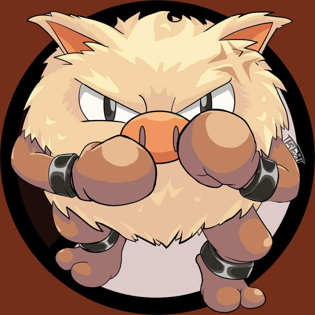 Primeape پوکمون در حالت آماده باش نبرد والپیپر
