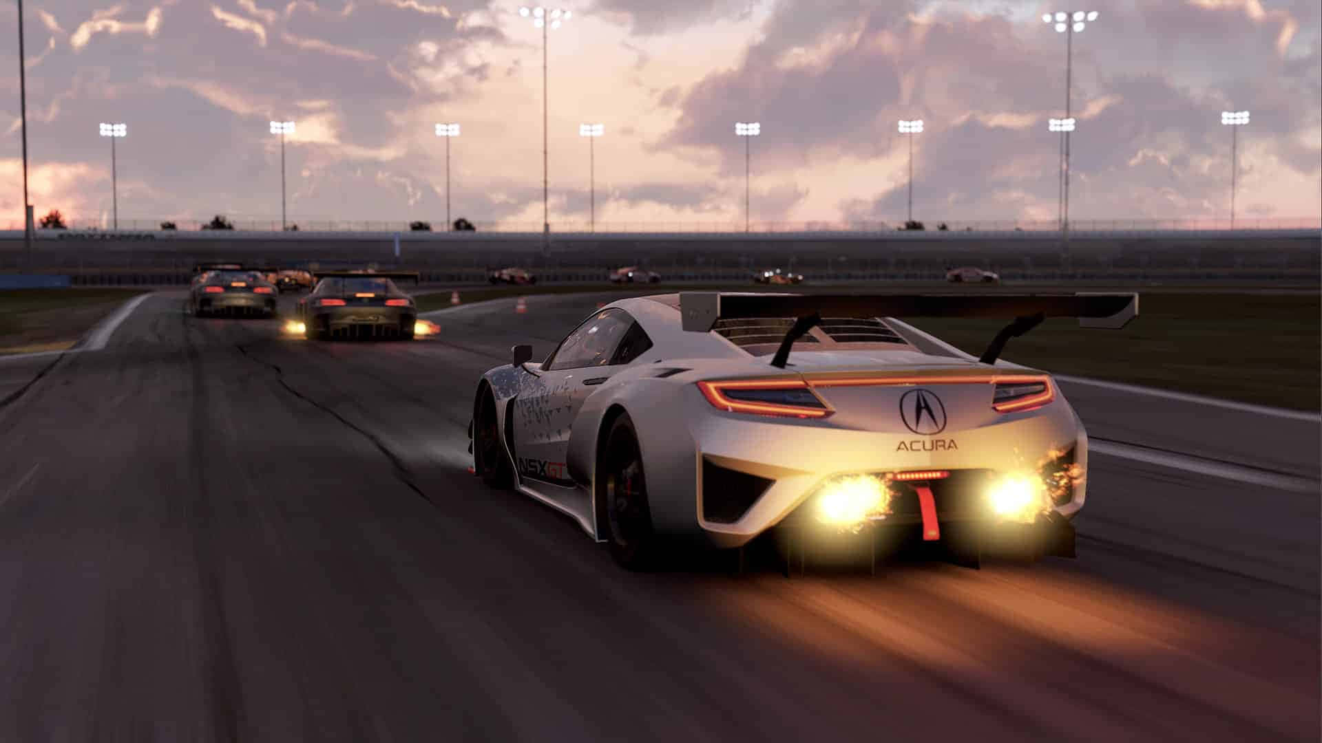 پس‌زمینه اچ‌دی ماشین اسپرت سفید جاده بازی Project Cars والپیپر