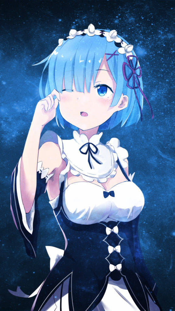 پس‌زمینه گوشی کهکشانی با رم از Re:Zero والپیپر