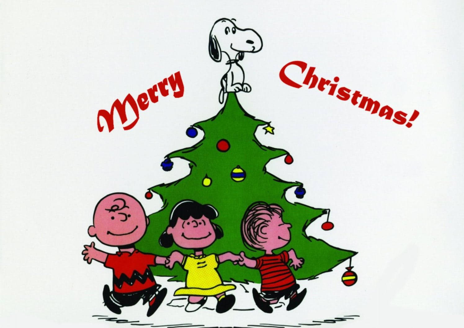 تاپ درخت کریسمس Snoopy والپیپر