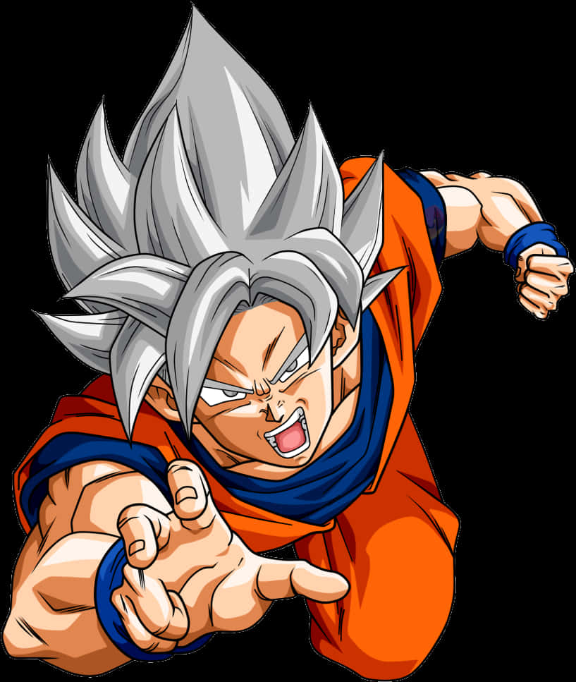 پوز اکشن گوکو در حالت Ultra Instinct والپیپر