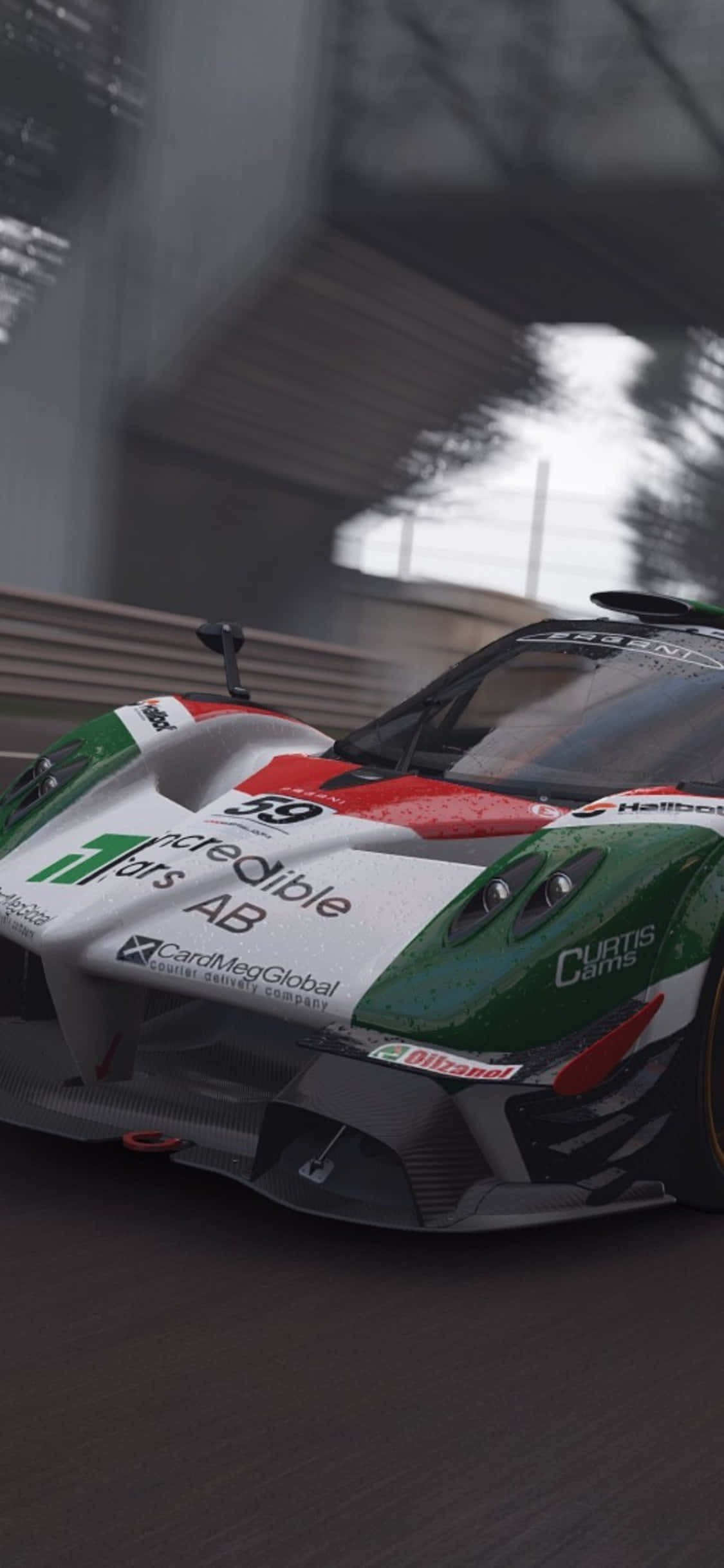 پس‌زمینه آیفون X بازی Project Cars با ماشین مسابقه‌ای ایتالیایی والپیپر