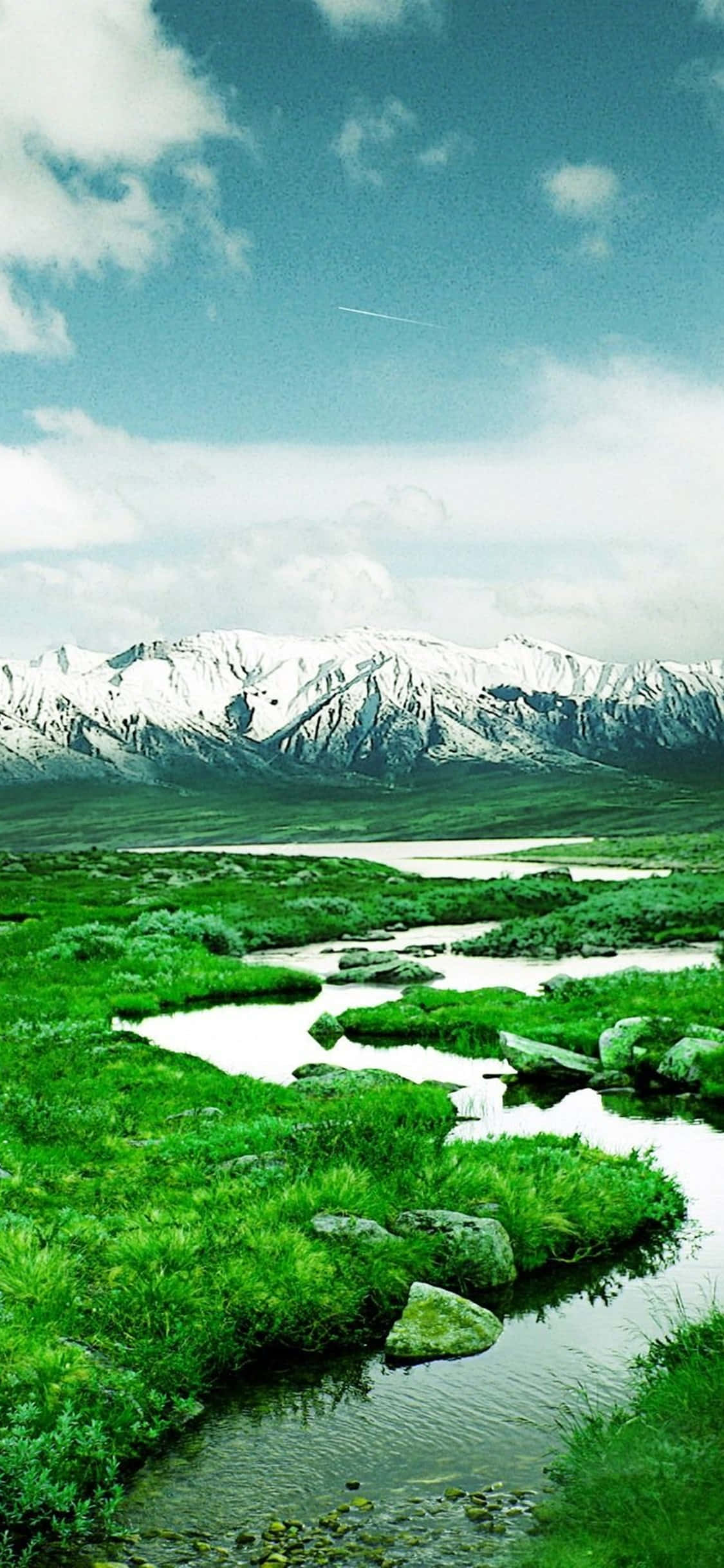 آیفون Xs دسکتاپ پی سی پس زمینه راه آبی سبز والپیپر