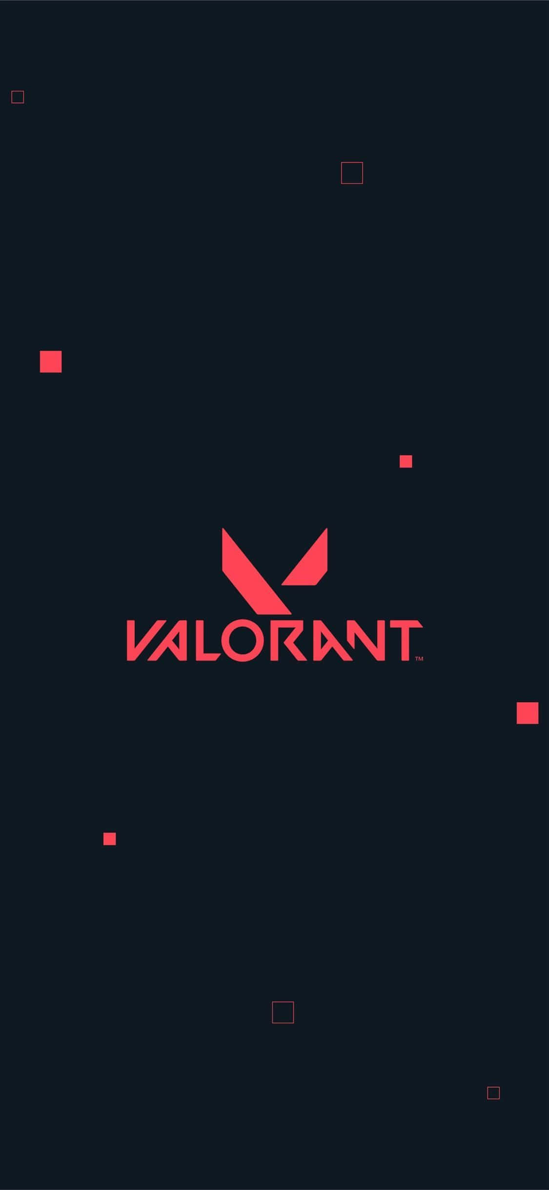 والپیپر ساده آیفون XS با لوگوی Valorant والپیپر