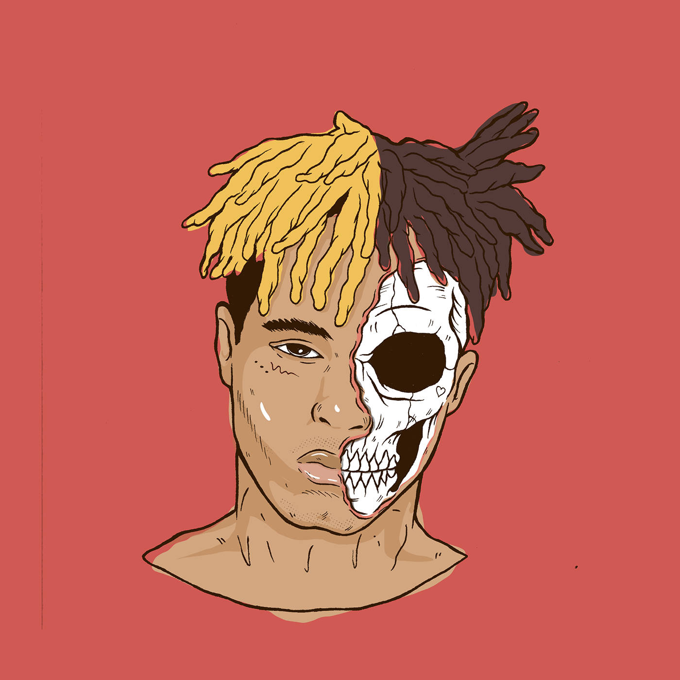 هنر انیمه‌ای الهام گرفته از Xxxtentacion والپیپر