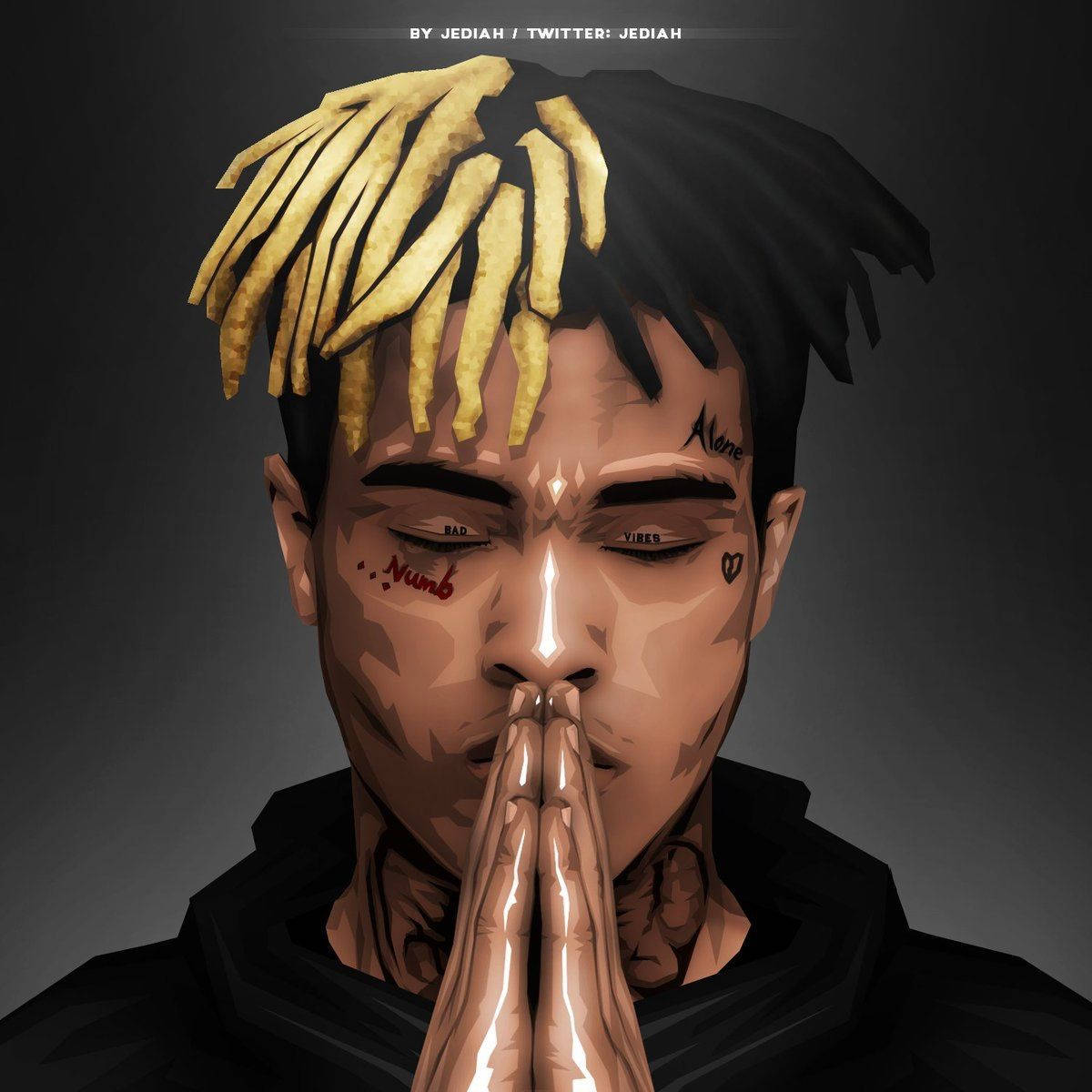 XXXTentacion انیمه دستان دعا والپیپر