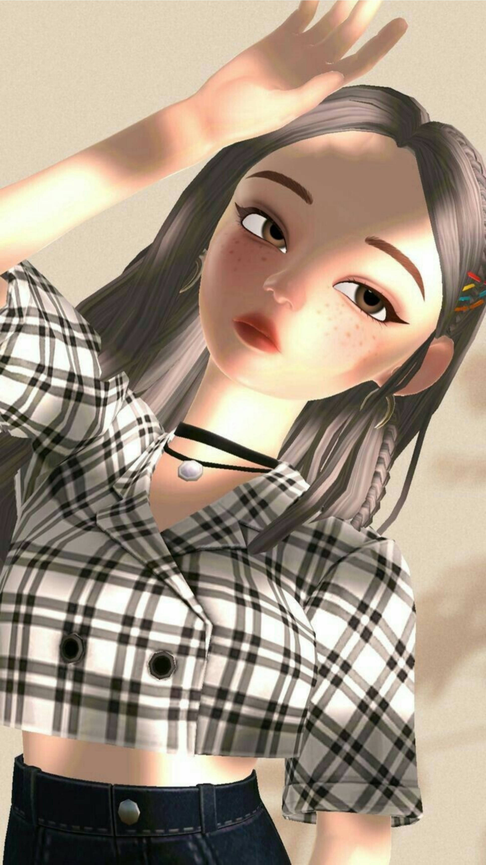 دختر سیلوئت زیبای Zepeto والپیپر