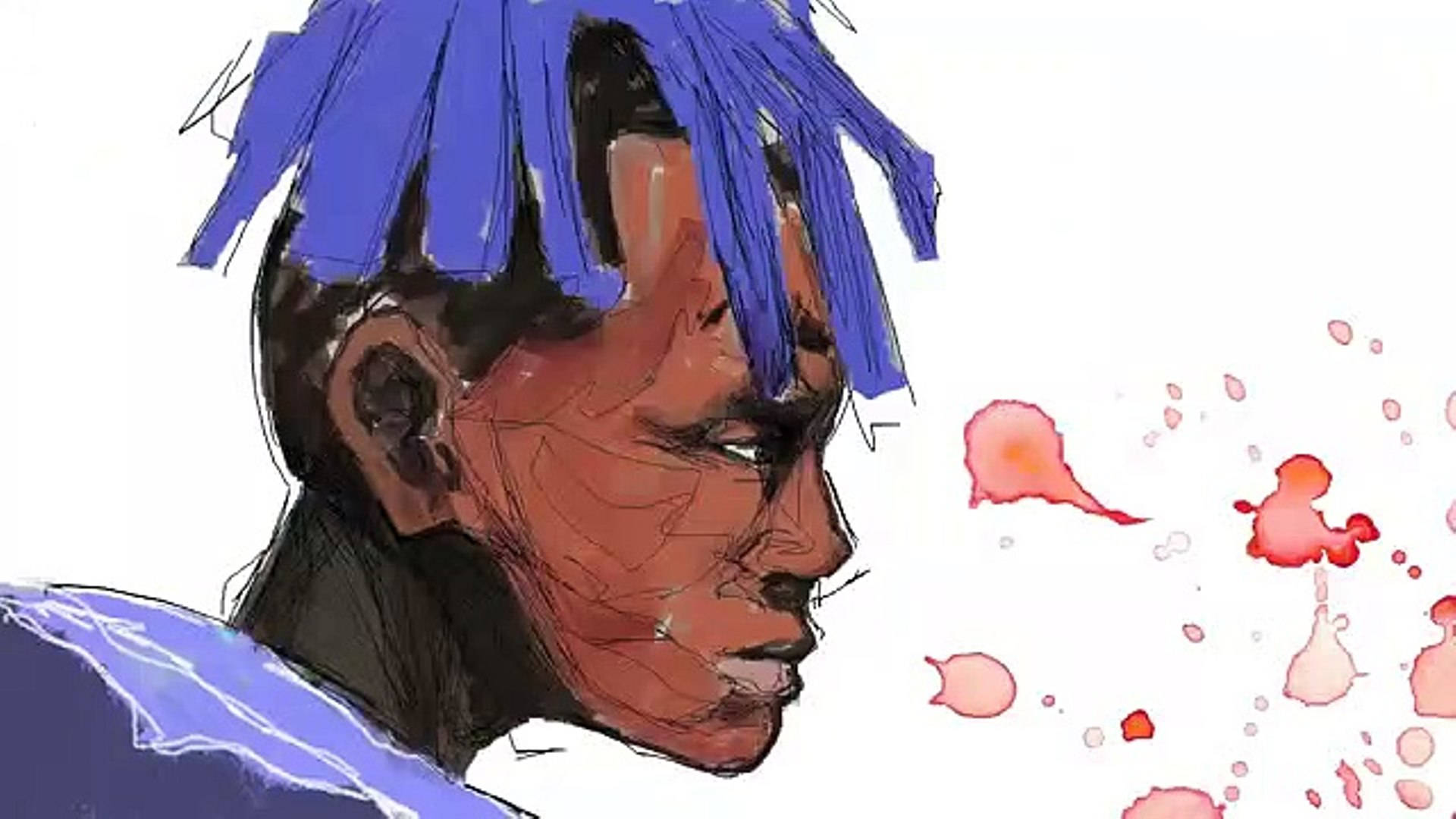آثار هنری آبرنگ انیمه‌ای Xxxtentacion والپیپر