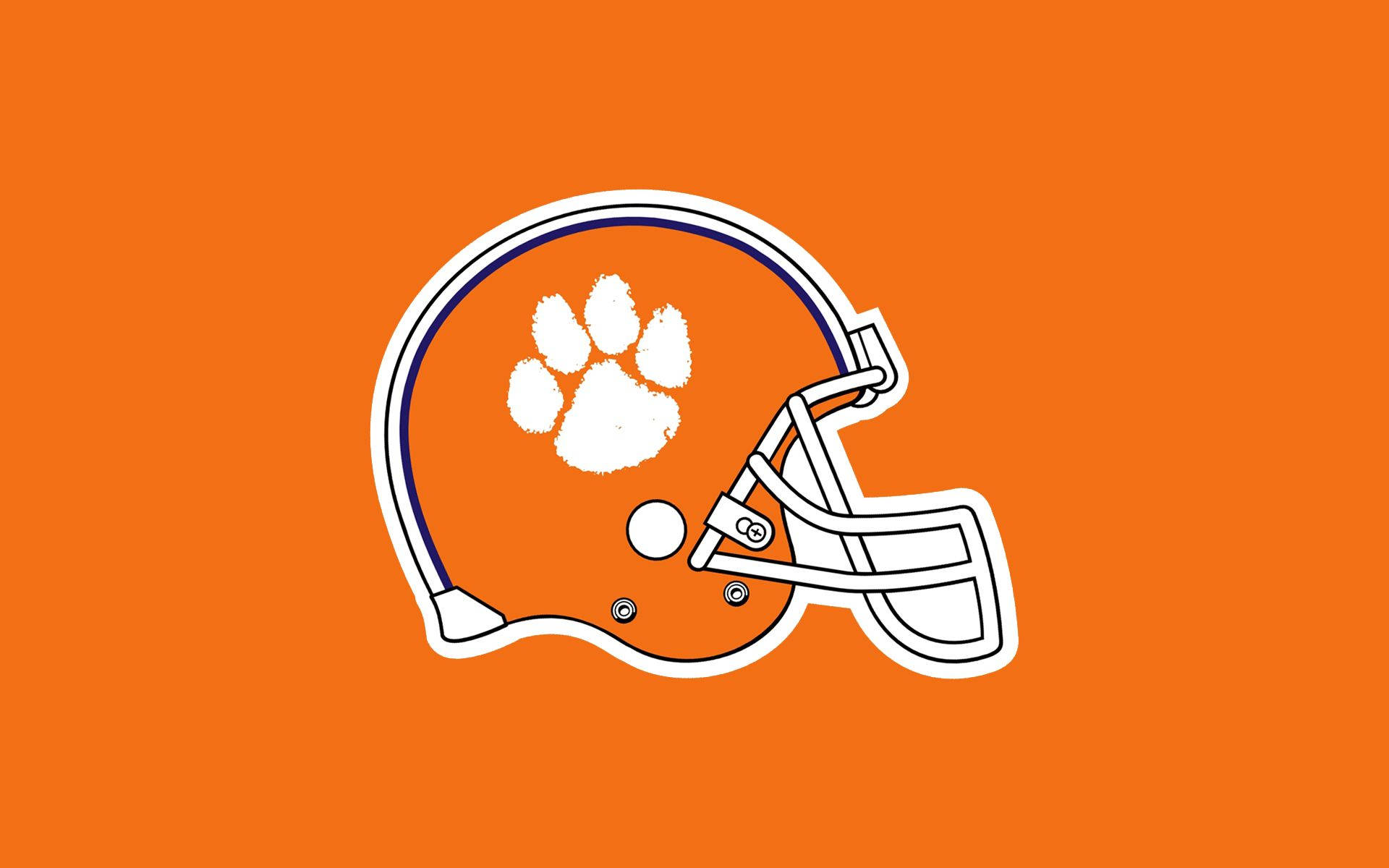 والپیپر دسکتاپ نارنجی از لوگوی فوتبال Clemson Tigers