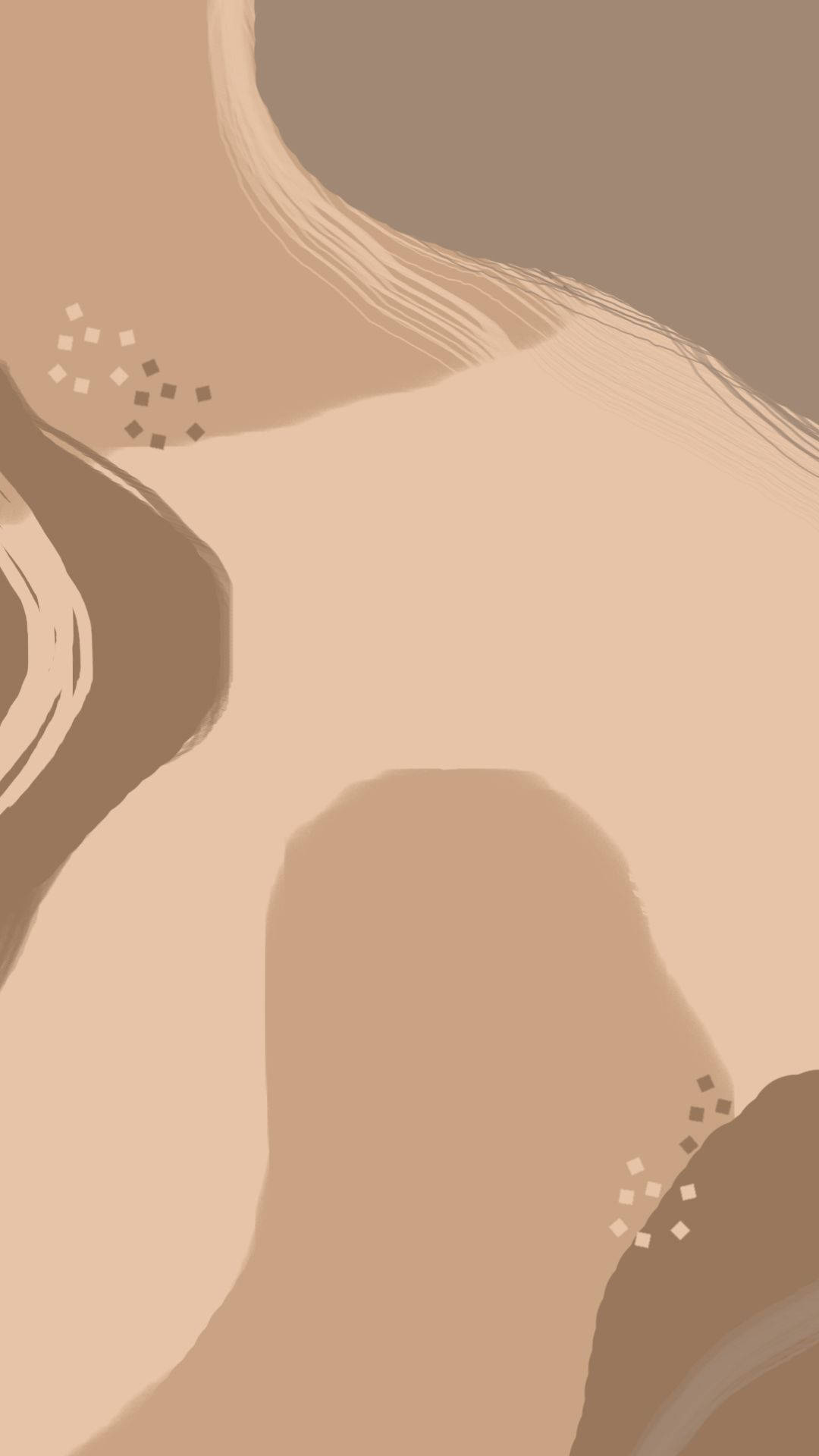 آمیخته‌ای از گرمای طبیعی - الگوی استتار زیبایی‌شناختی قهوه‌ای روشن والپیپر