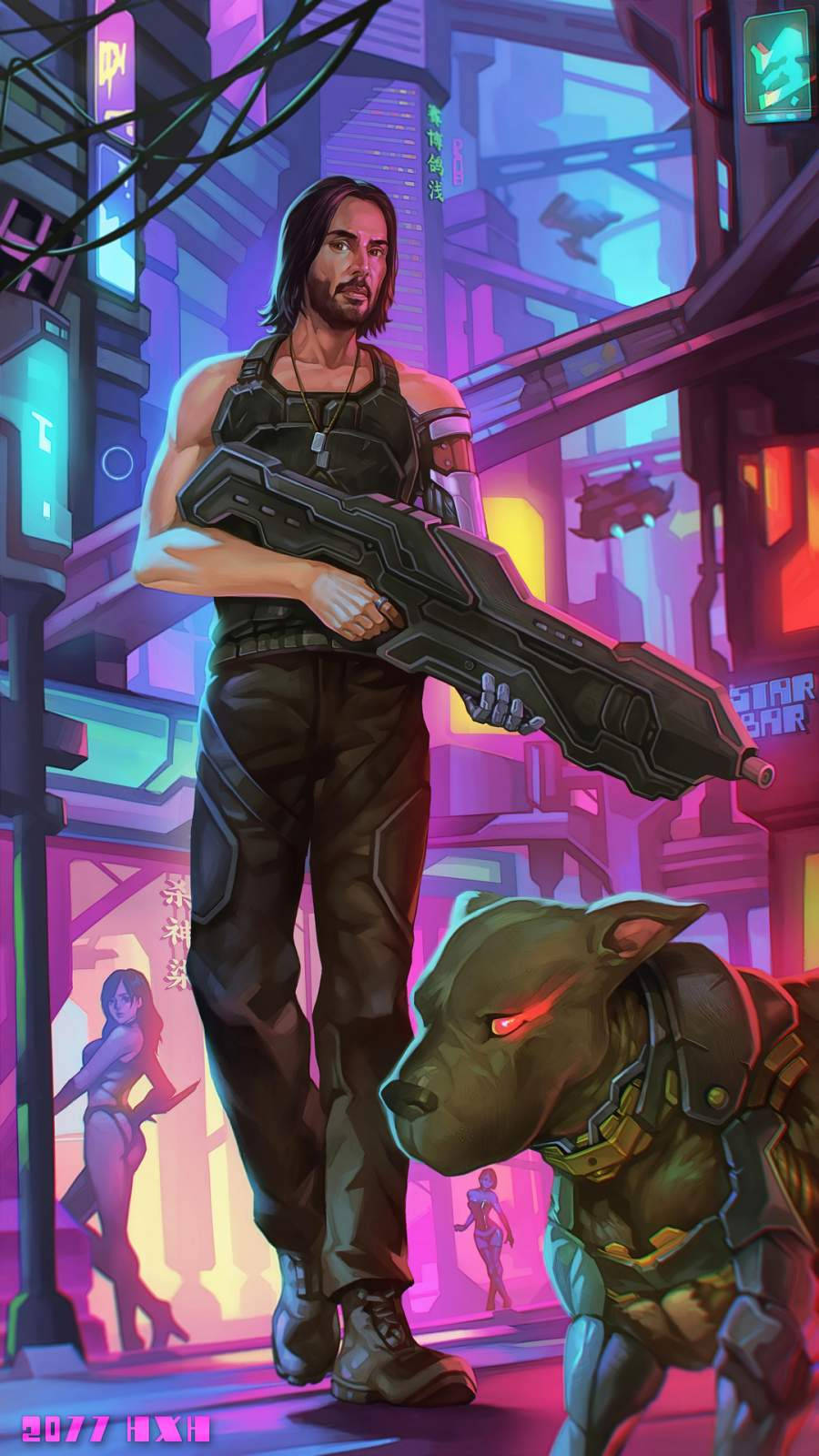 آیفون جانی سیلور هند Cyberpunk 2077 والپیپر