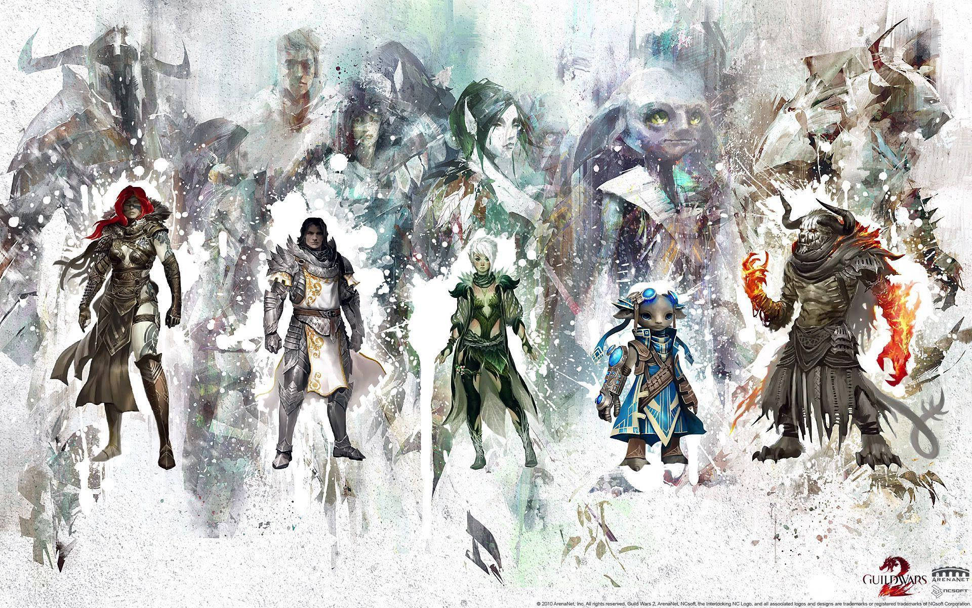 اثر هنری انتزاعی Guild Wars 2 والپیپر