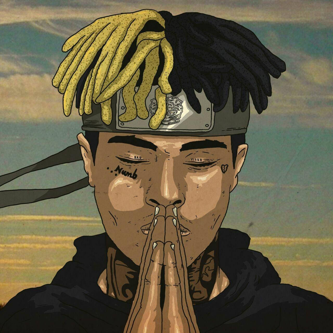 اثر هنری انیمه‌ای شگفت‌انگیز از XXXTentacion و Juice WRLD والپیپر