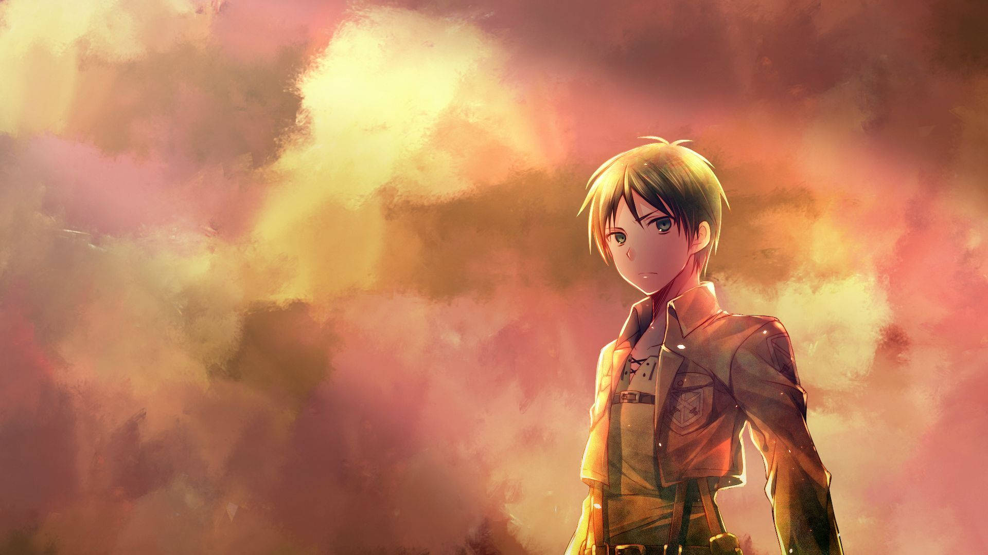 والپیپر Attack On Titan از ارن یگر در لباس نظامی خود