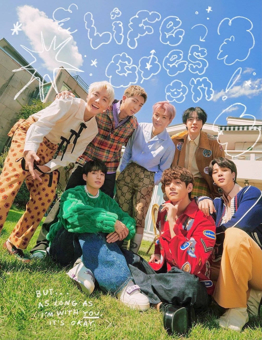 اعضای گروه BTS Life Goes On — عکس گروهی بیتیاس گیف والپیپر
