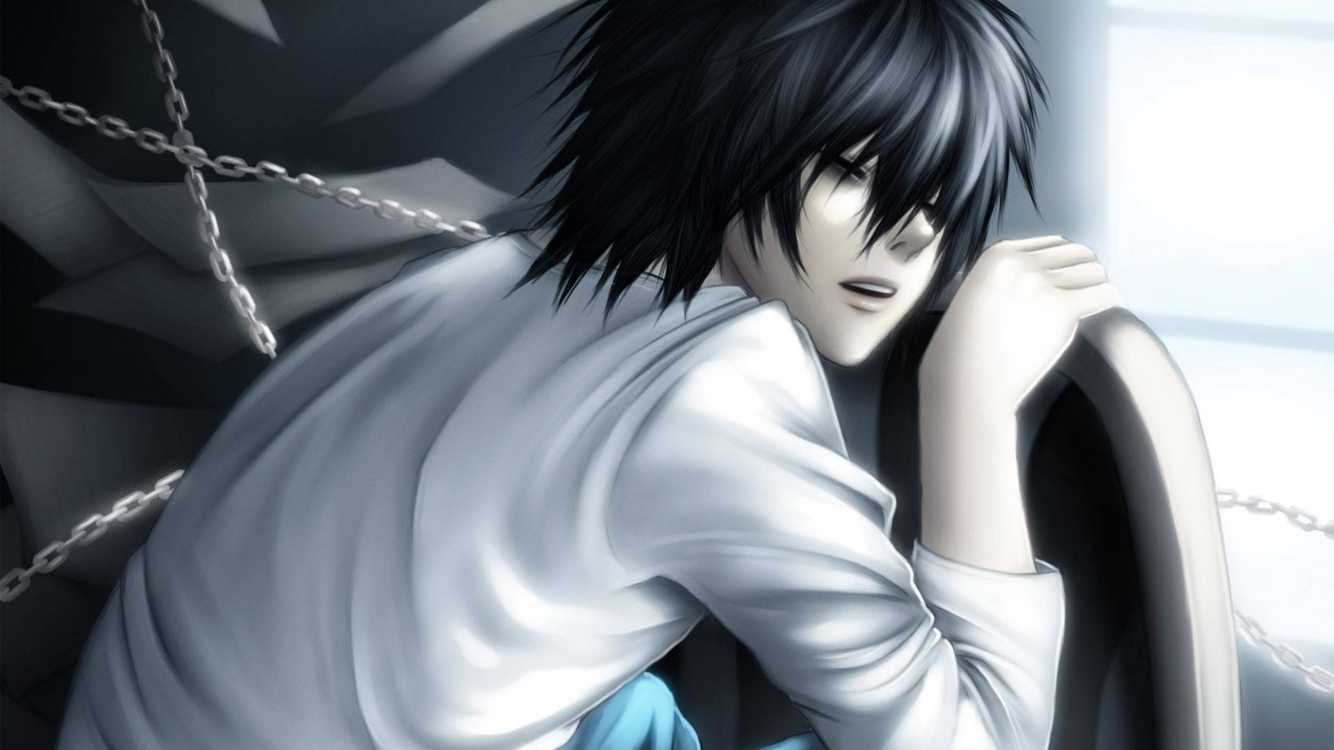 والپیپر پسر انیمه‌ای ال لولایت از Death Note در خواب — پسر انیمه‌ای والپیپر