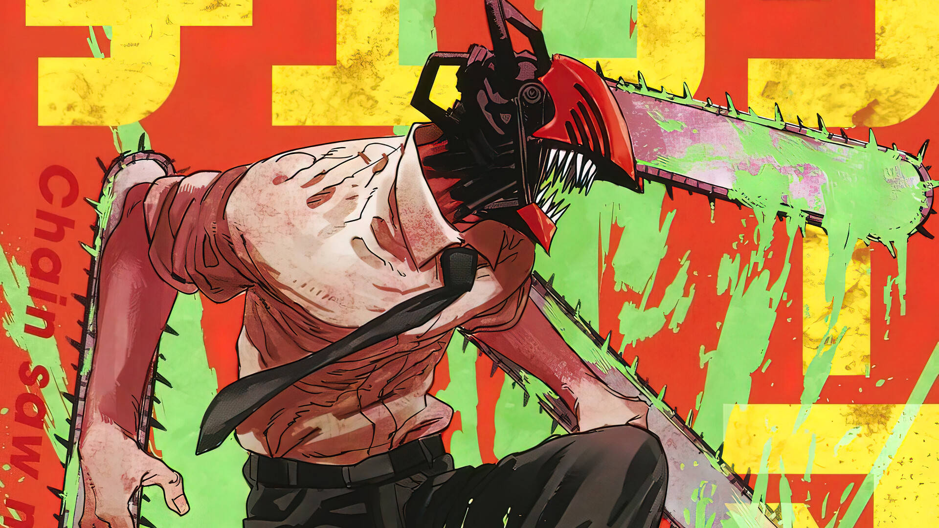 انیمه تمام قد Chainsaw Man Denji والپیپر