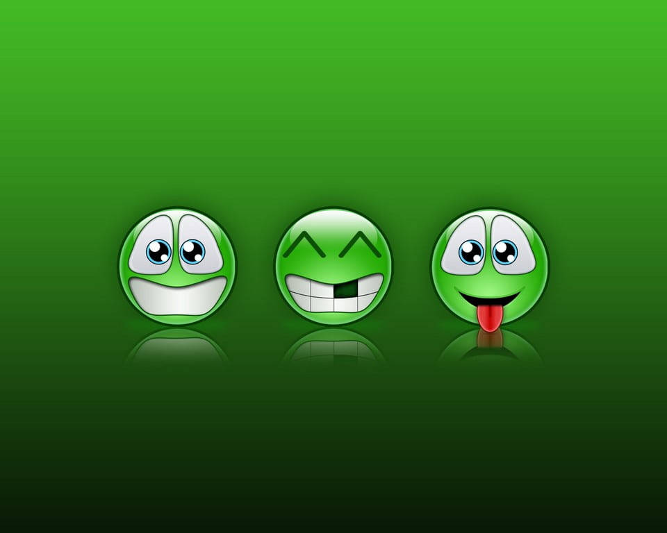 ایموجی‌های سبز MSN Messenger والپیپر