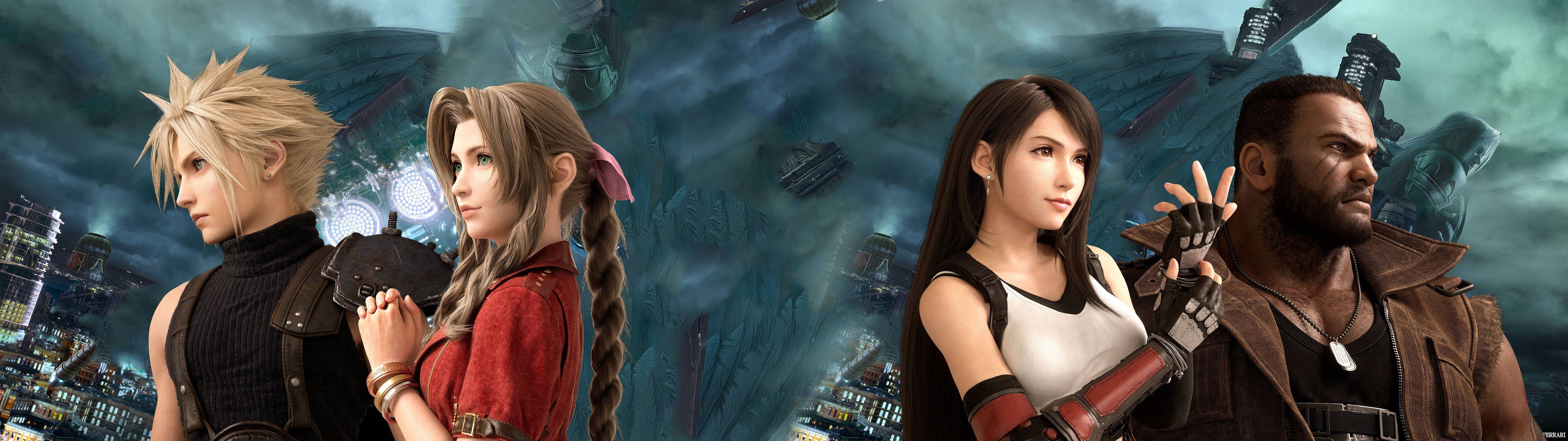 بازی Final Fantasy VII Remake با وضوح 5120x1440 والپیپر