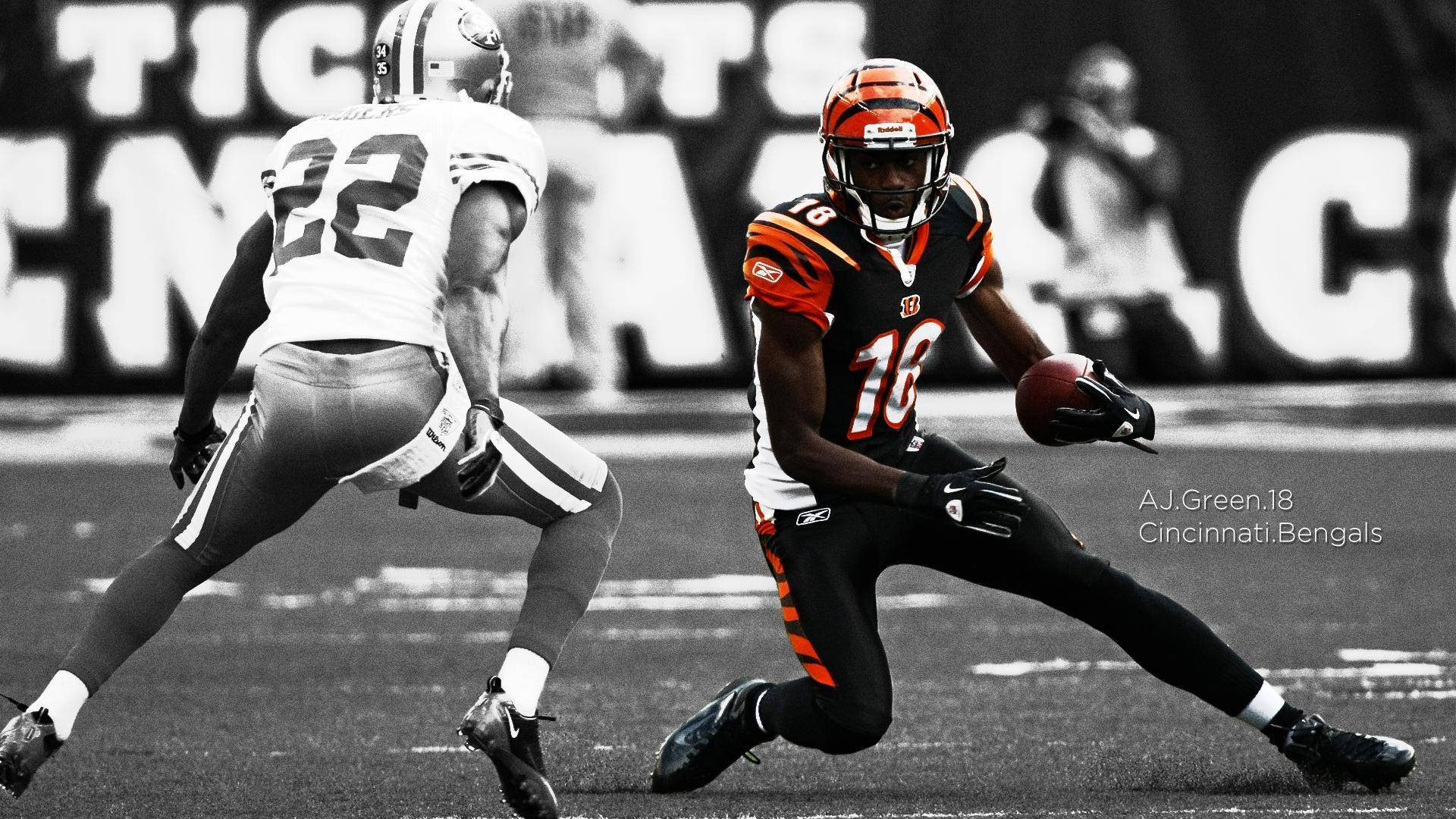 بازیکن فوتبال NFL ای.جی. گرین والپیپر
