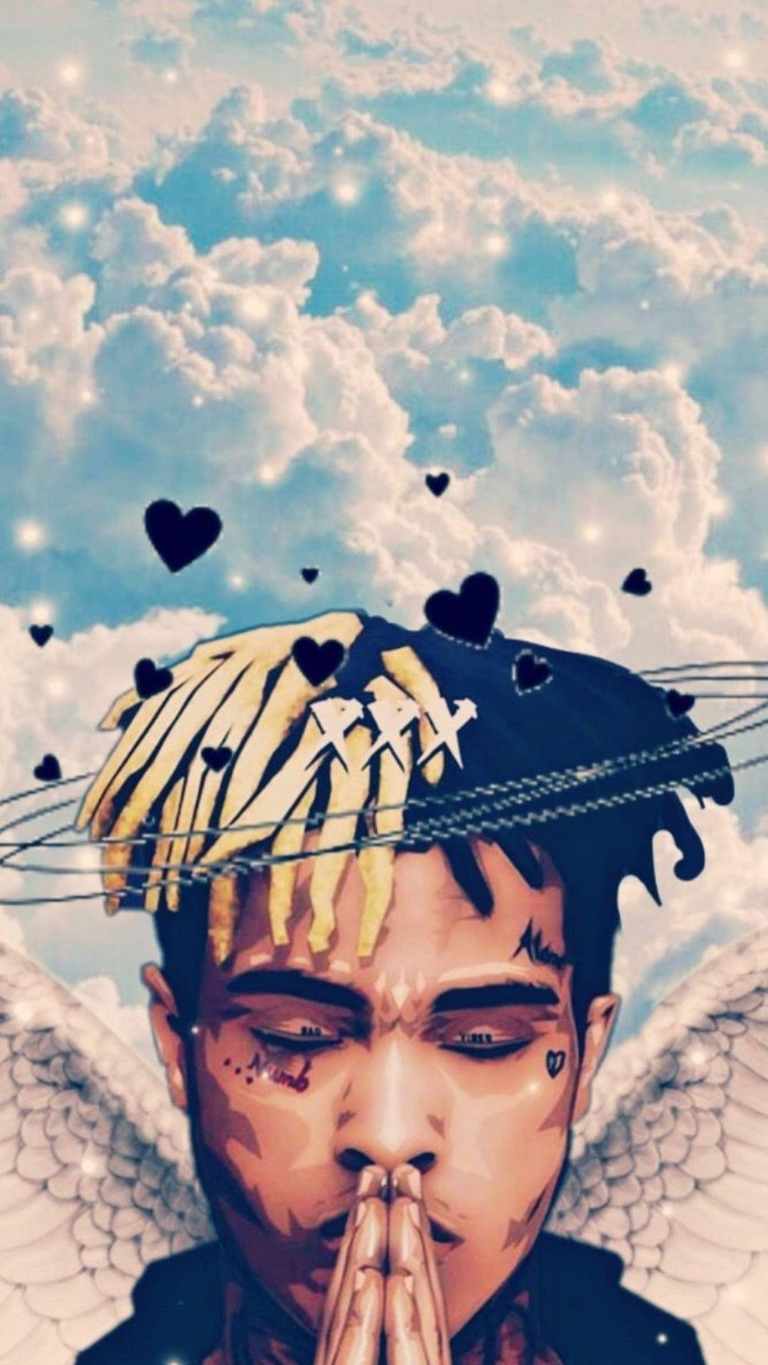 بال‌های فرشته انیمه‌ای Xxxtentacion والپیپر