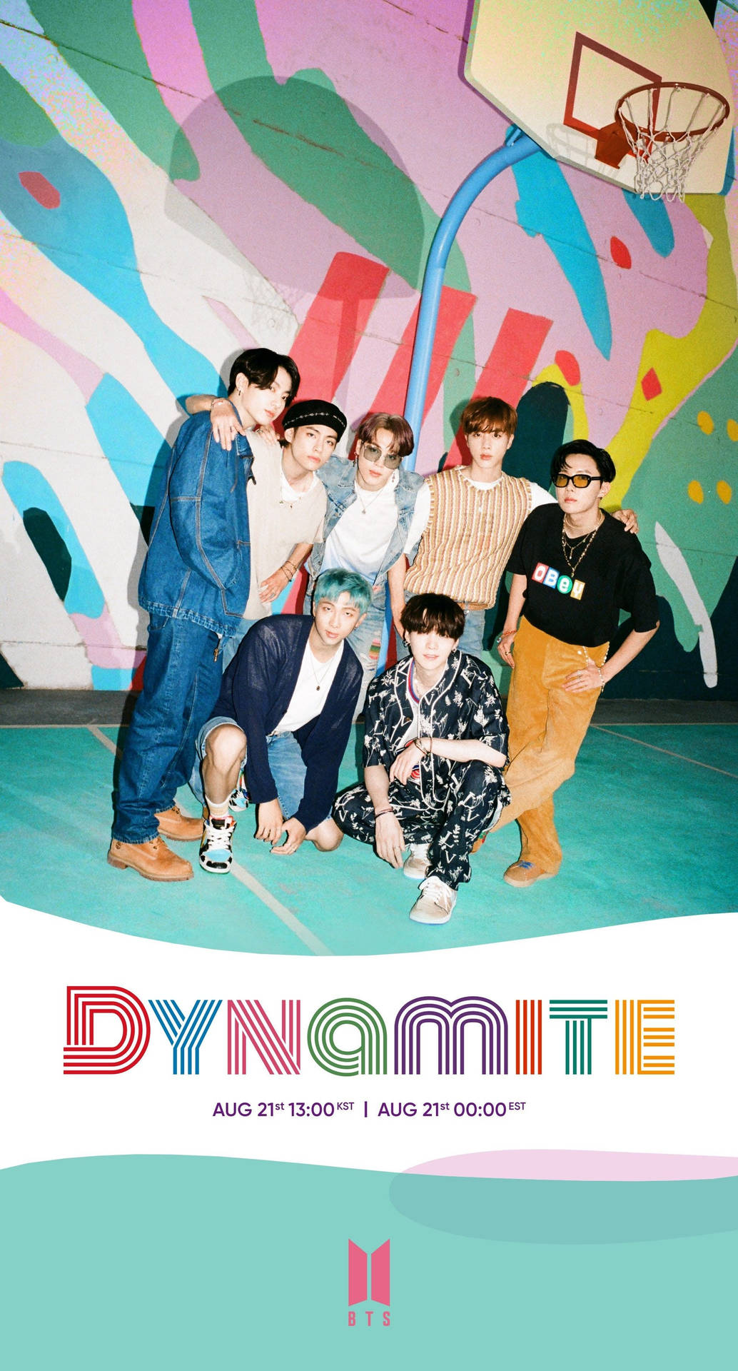تاریخ انتشار رسمی BTS Dynamite — عکس گروهی بیتیاس گیف والپیپر