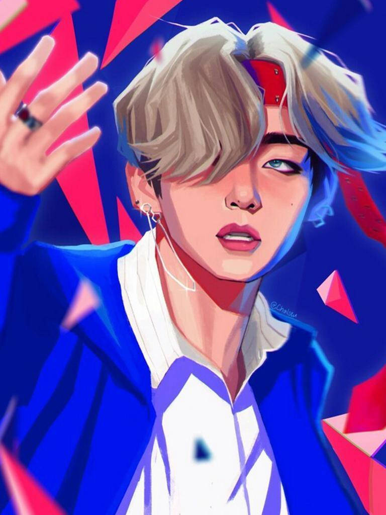 تای‌هیونگ انیمه BTS آرت وکتور والپیپر