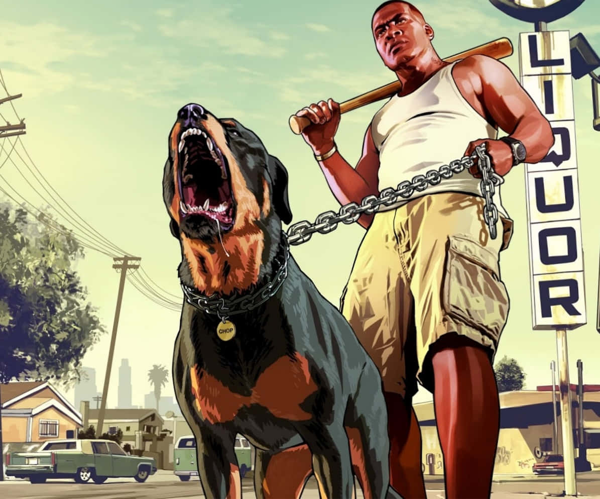 تصویر ترسناک و باحال سگ در GTA والپیپر