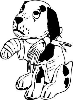 تصویر توله سگ زخمی والپیپر
