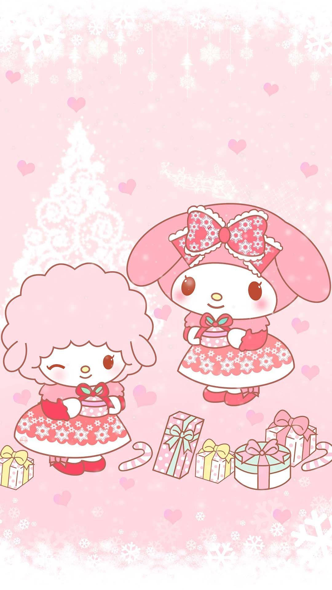 تصویر پروفایل هدایای کریسمس صورتی ملودی من — Sanrio گیف والپیپر
