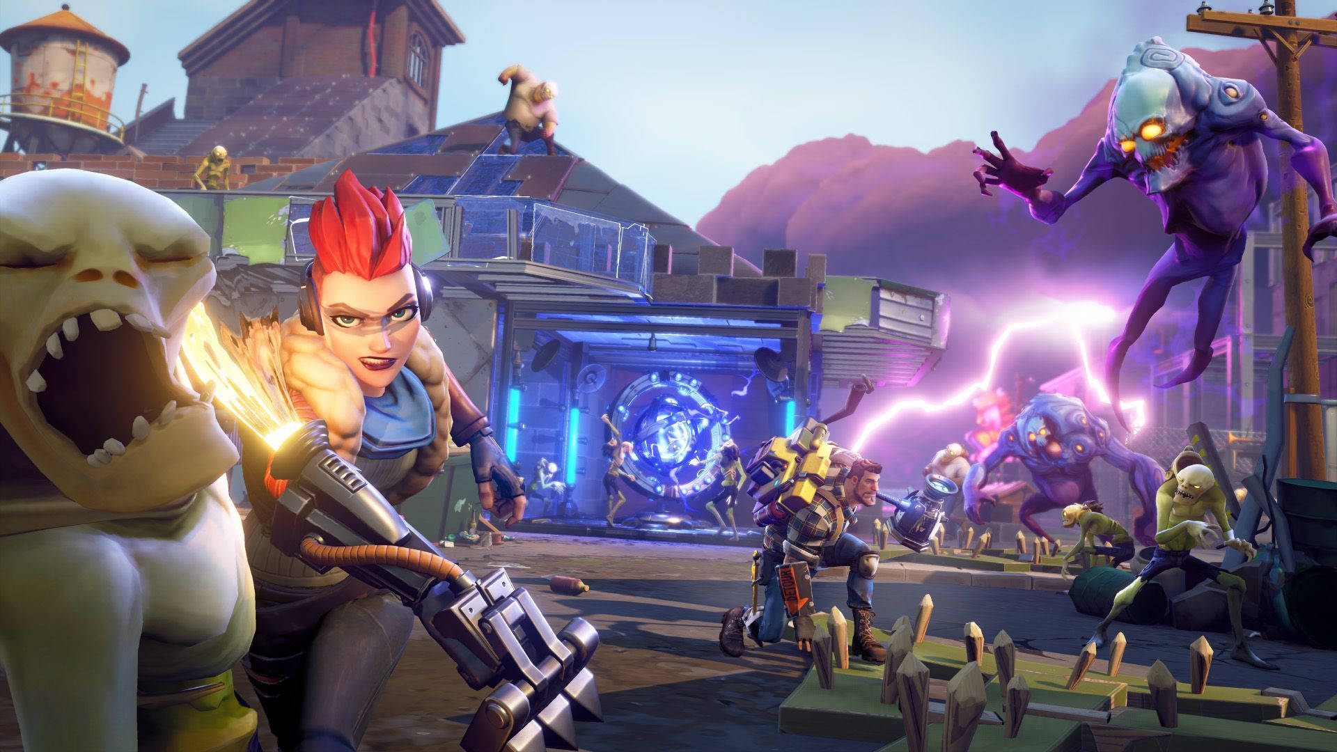 حالت Save the world در Fortnite، بازیکنان در مقابل زامبی‌ها - والپیپر HD.