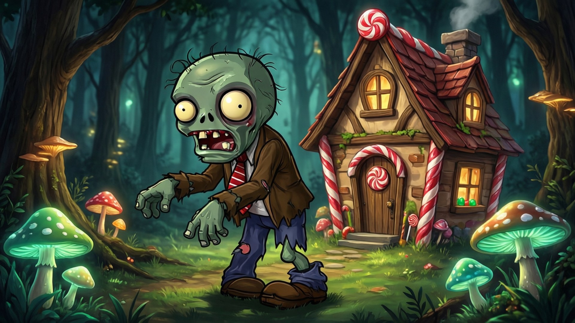 خانه شیرینی کودک زامبی والپیپر