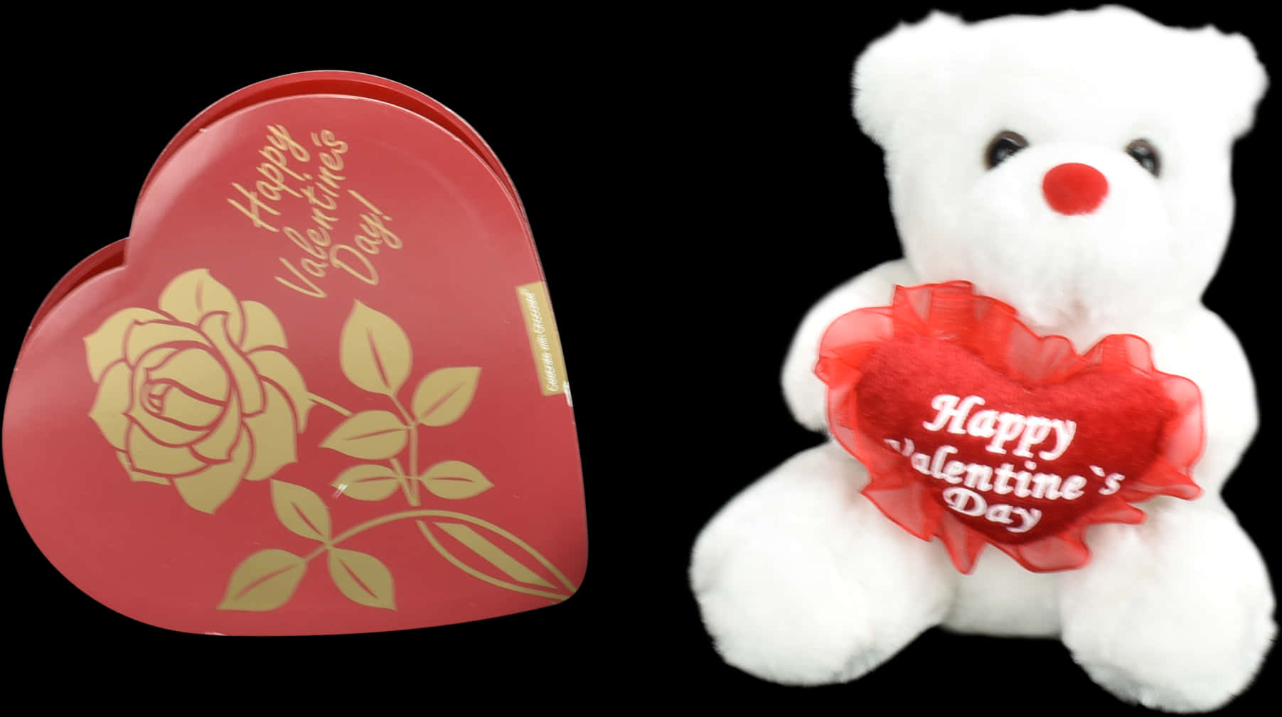خرس عروسکی و جعبه شکلات روز ولنتاین والپیپر