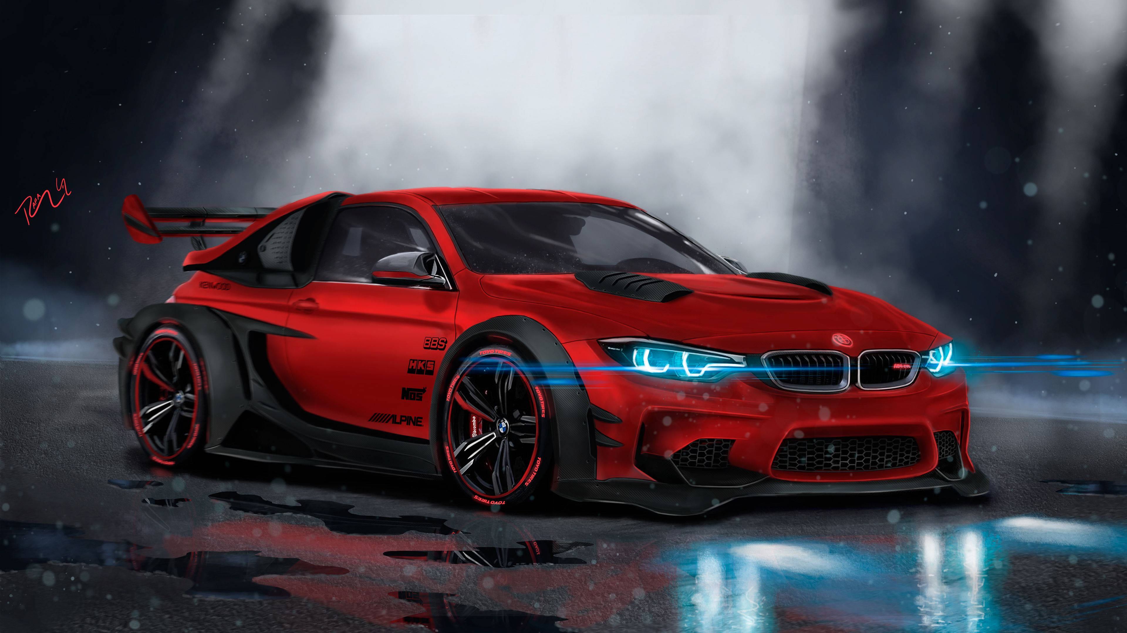 خودرو 4K کانسپت آرت BMW والپیپر