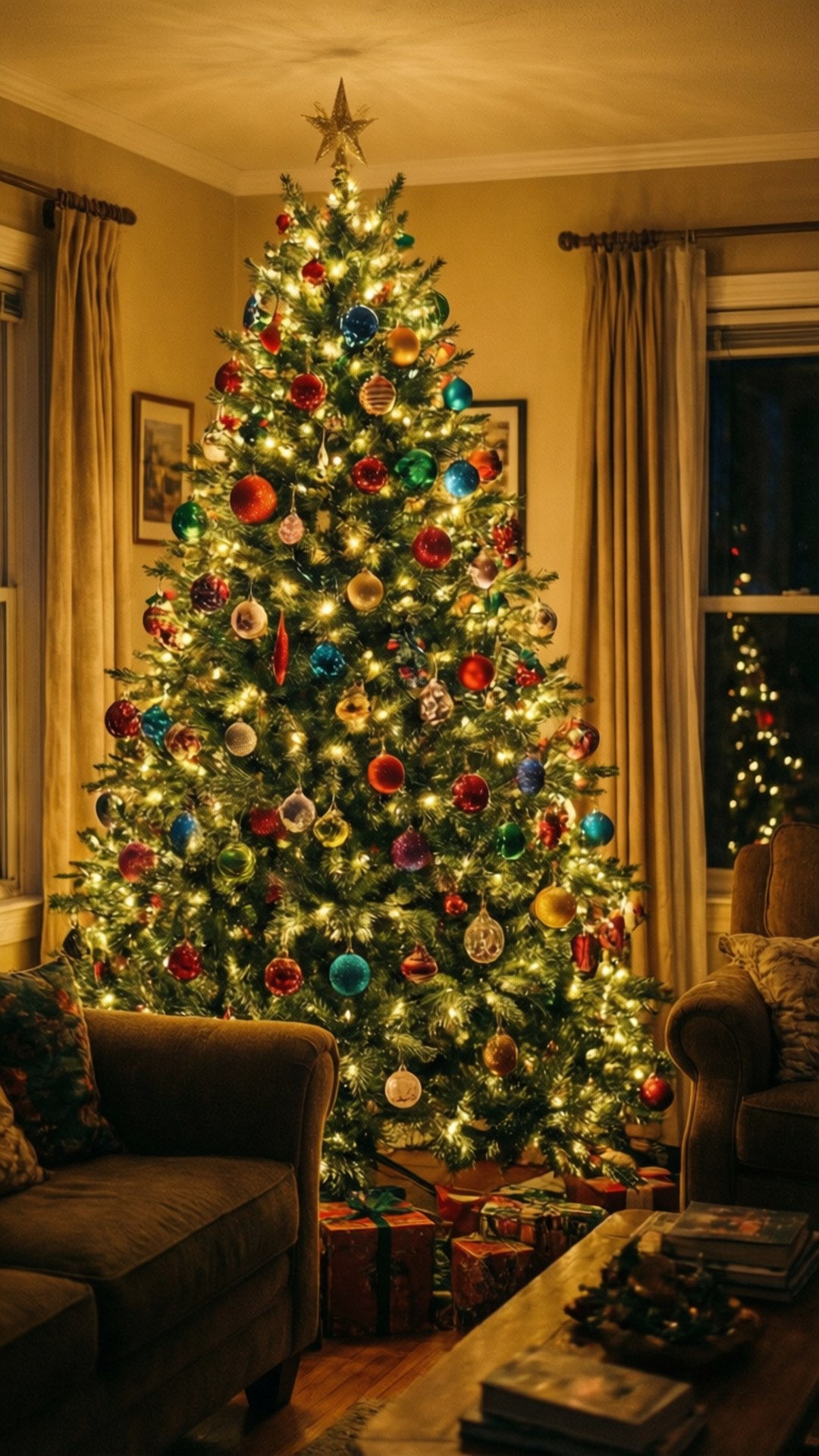 درخت کریسمس چشمک‌زن والپیپر