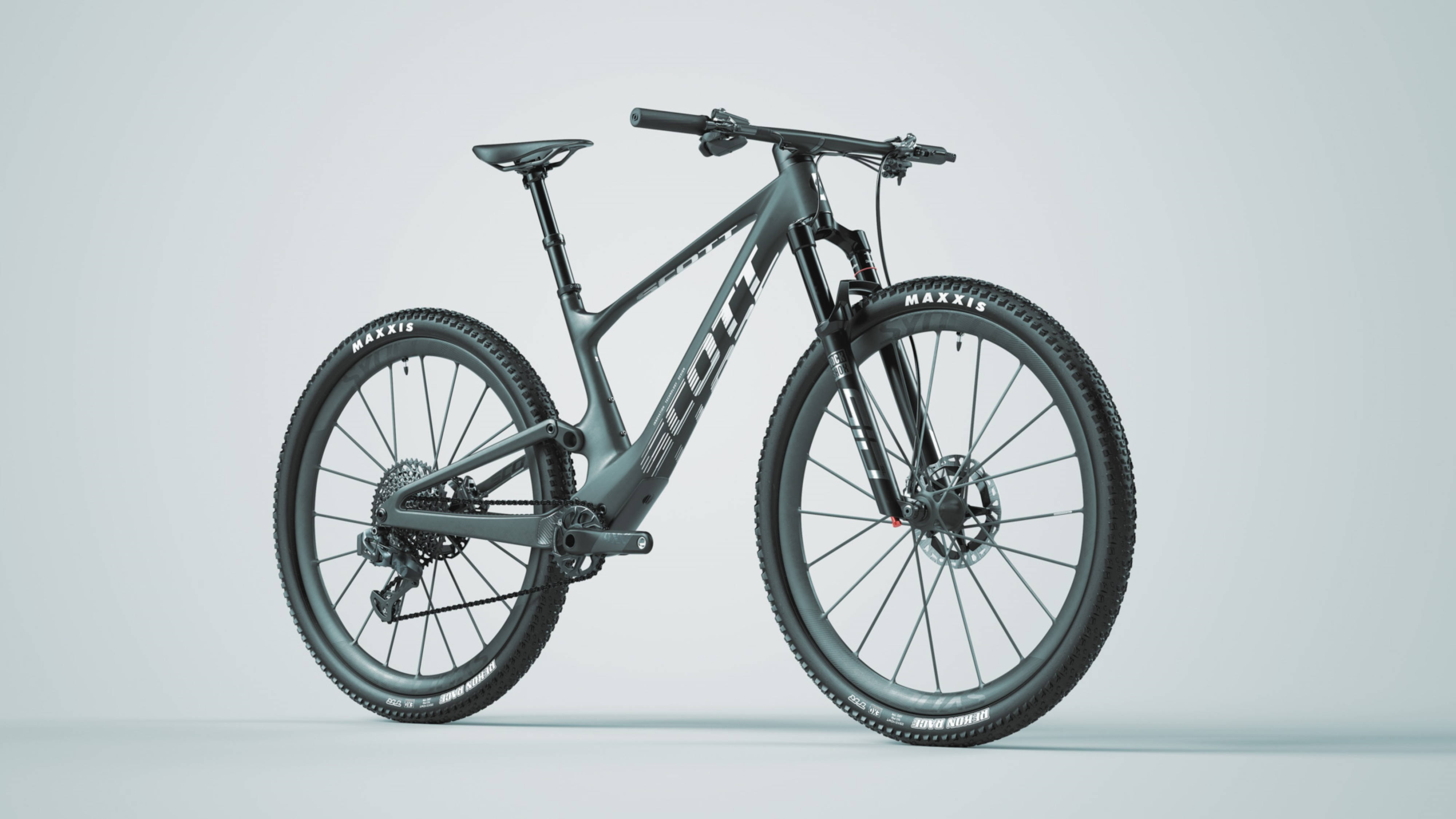 دوچرخه کوهستان 2022 Scott Maxxis Spark مشکی 4K والپیپر