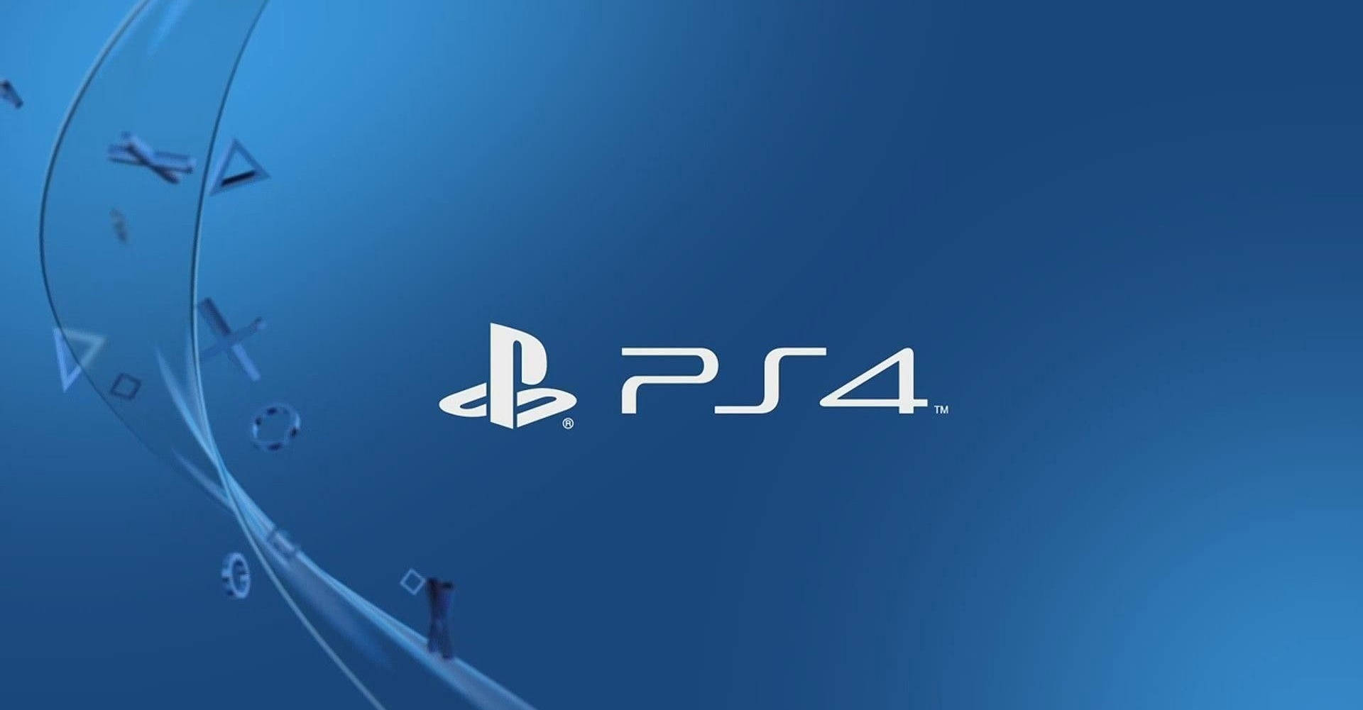 دکمه‌های شکلی لوگوی PS4 — آبی زیبا والپیپر