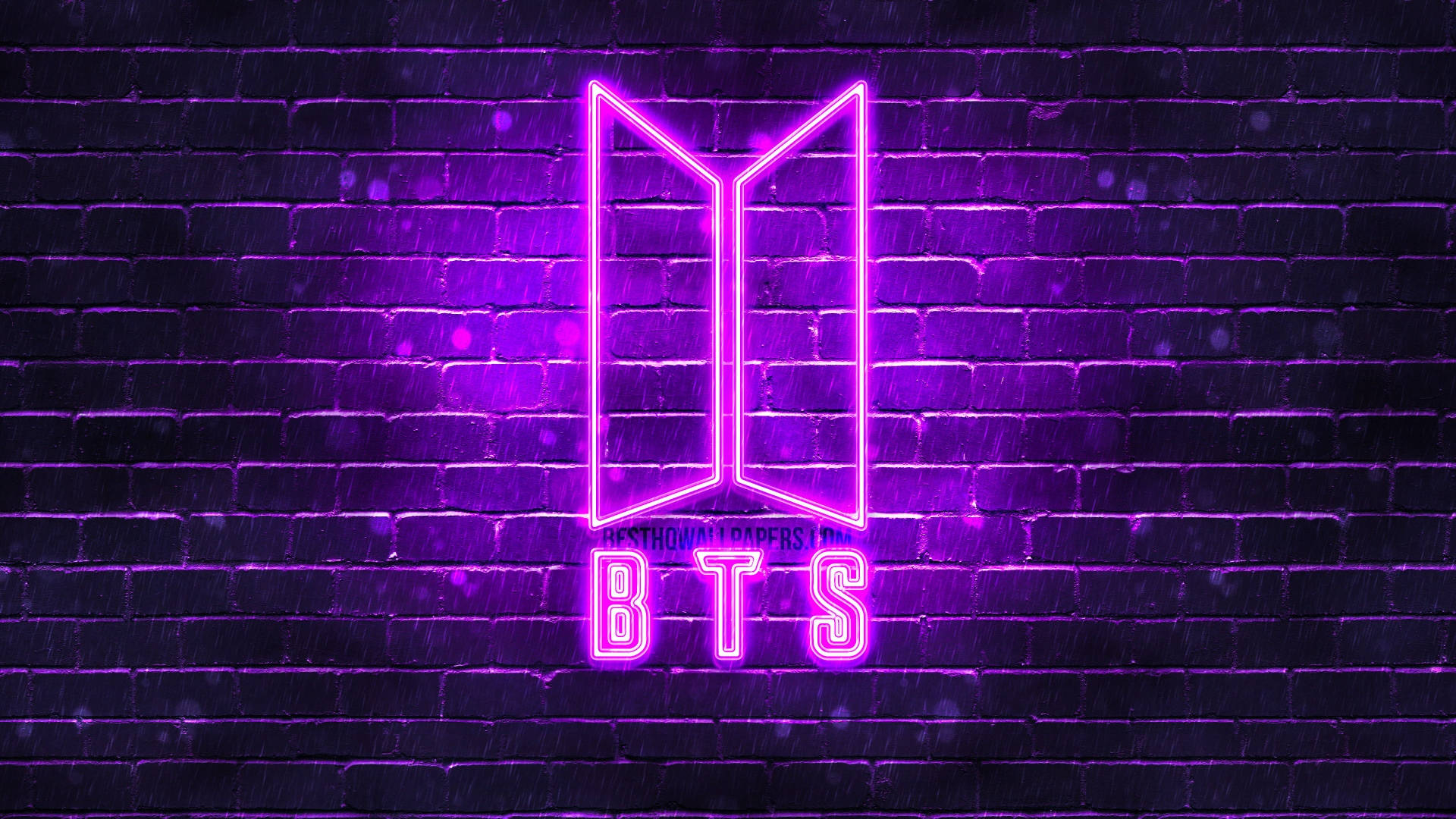 زیبایی آجرهای بنفش BTS والپیپر