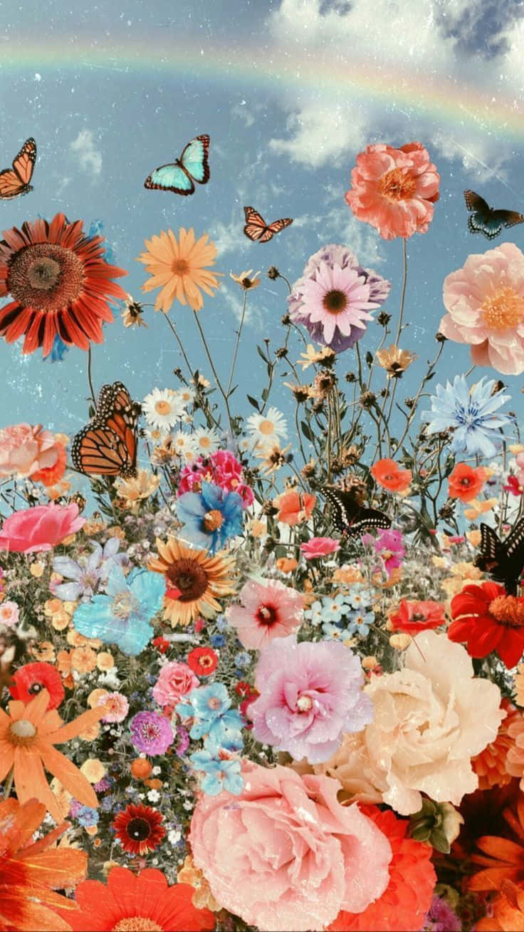 زیبایی سنتی و پر جنب و جوش گل‌ها، شادی را به فضای شما بیاورد. والپیپر