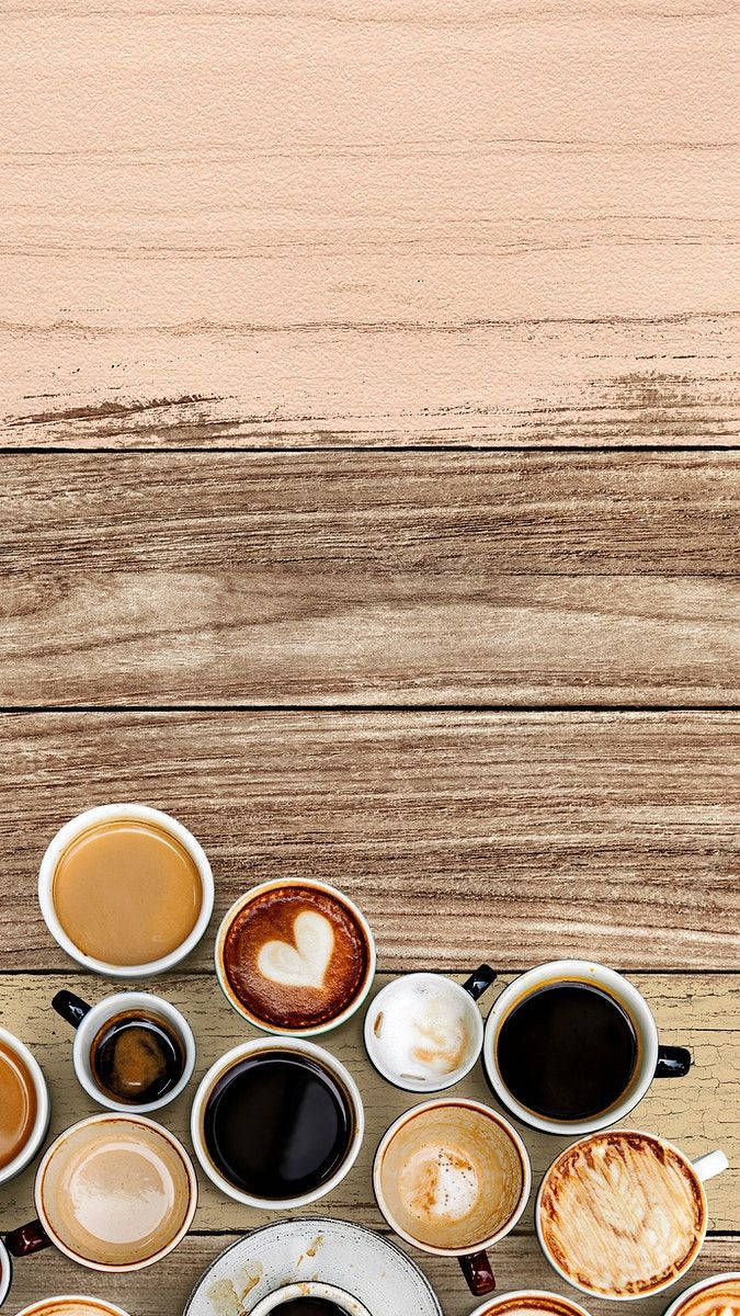 زیبایی شناسی فنجان‌های مختلف قهوه والپیپر
