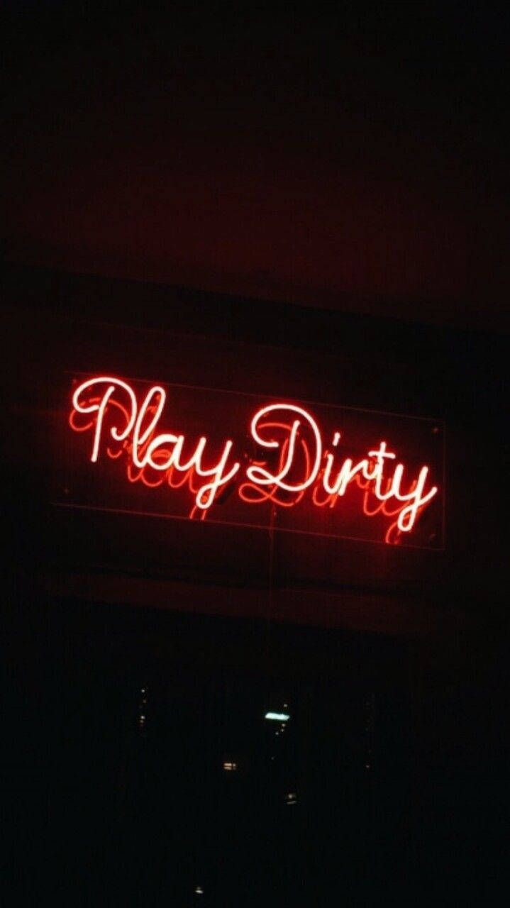 زیبایی شناسی نئون مشکی Play Dirty والپیپر