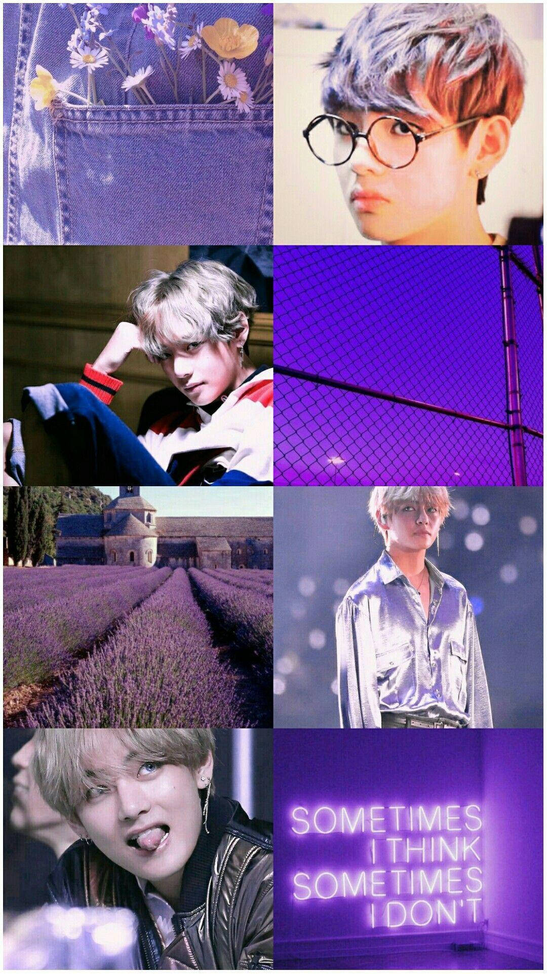 زیبایی شناسی نور بنفش و عضو گروه BTS والپیپر