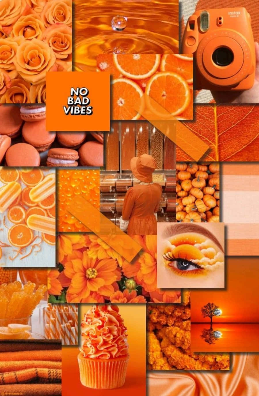 زیبایی نارنجی روشن و پرانرژی والپیپر
