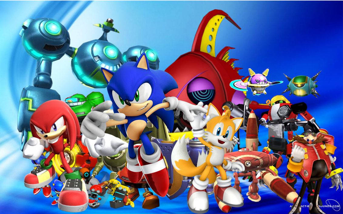 والپیپر سونیک با تیلز و ناکلز در سریال تلویزیونی Sonic Boom — سونیک والپیپر