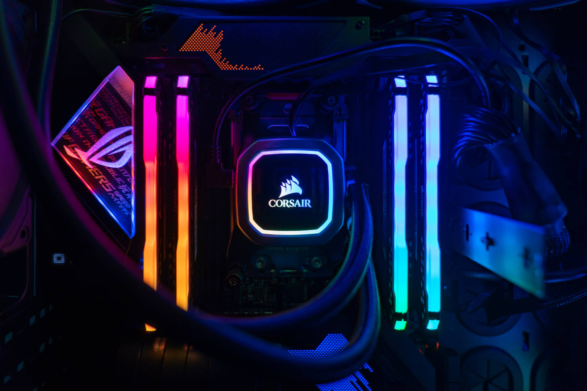 والپیپر سیستم گیمینگ نئون Corsair
