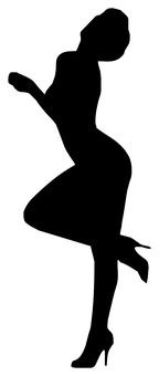 سیلوئت دختری در حال رقص والپیپر